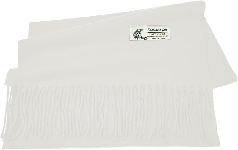 Glory Max Unisex Plain Solid Color Winter Scarf Cashmere Feel Soft Classic 72"x12" - Image 3